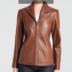 NWOT Cole Haan Leather Jacket